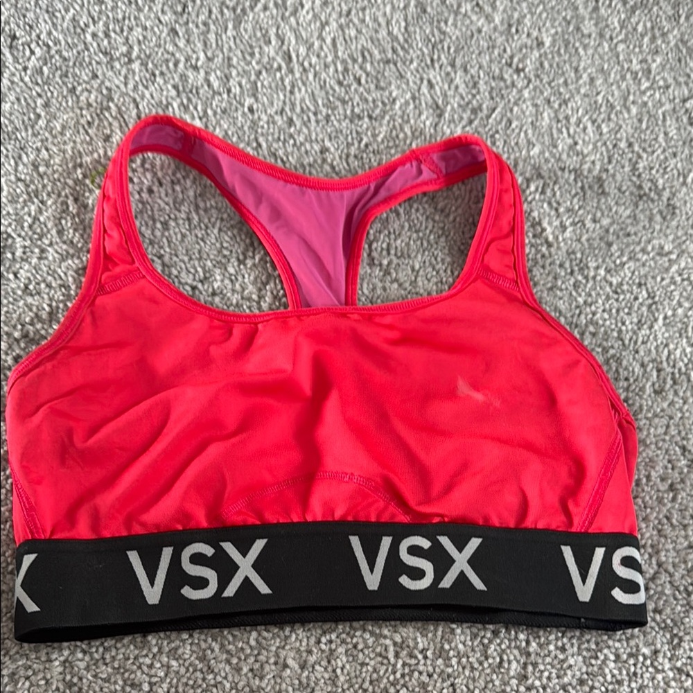VSX Black and Red Racerback Sports Bra